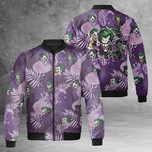 Horror Joker Clown Smiling Tropical Leaves Why So Serious Jacket