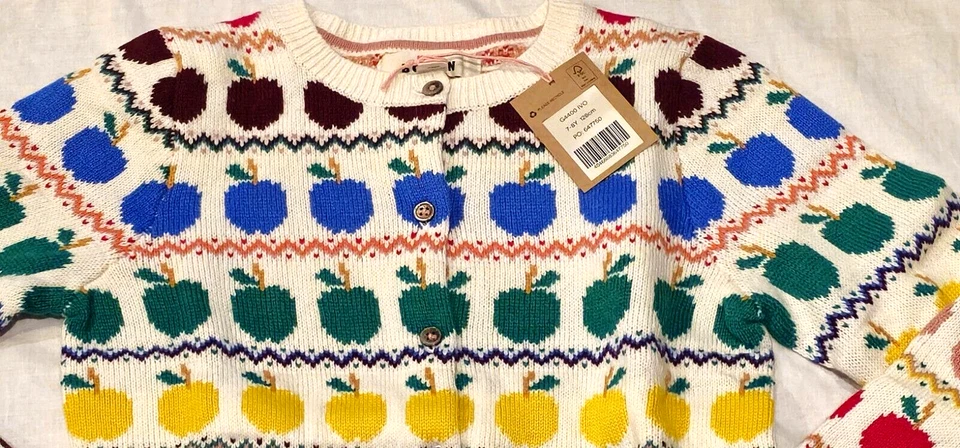 Cárdigan Mini Boden Apple Fair Isle Nuevo con Etiquetas Nuevo 7-8 Foto 4 de 4