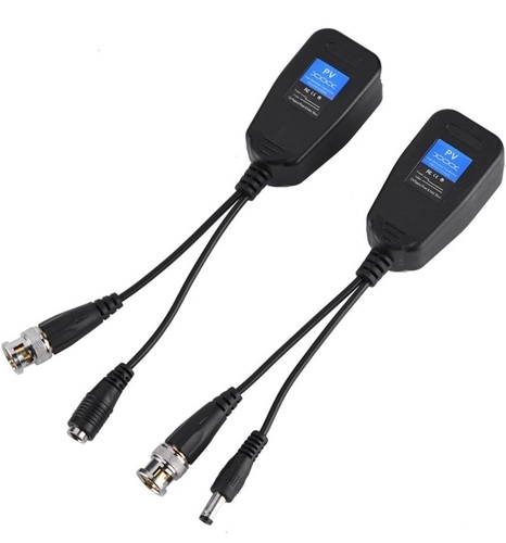 CCTV Cable 3 7/8in RJ45 Socket To BNC Rca Dc Video Audio Power Adapter. - Picture 6 of 7