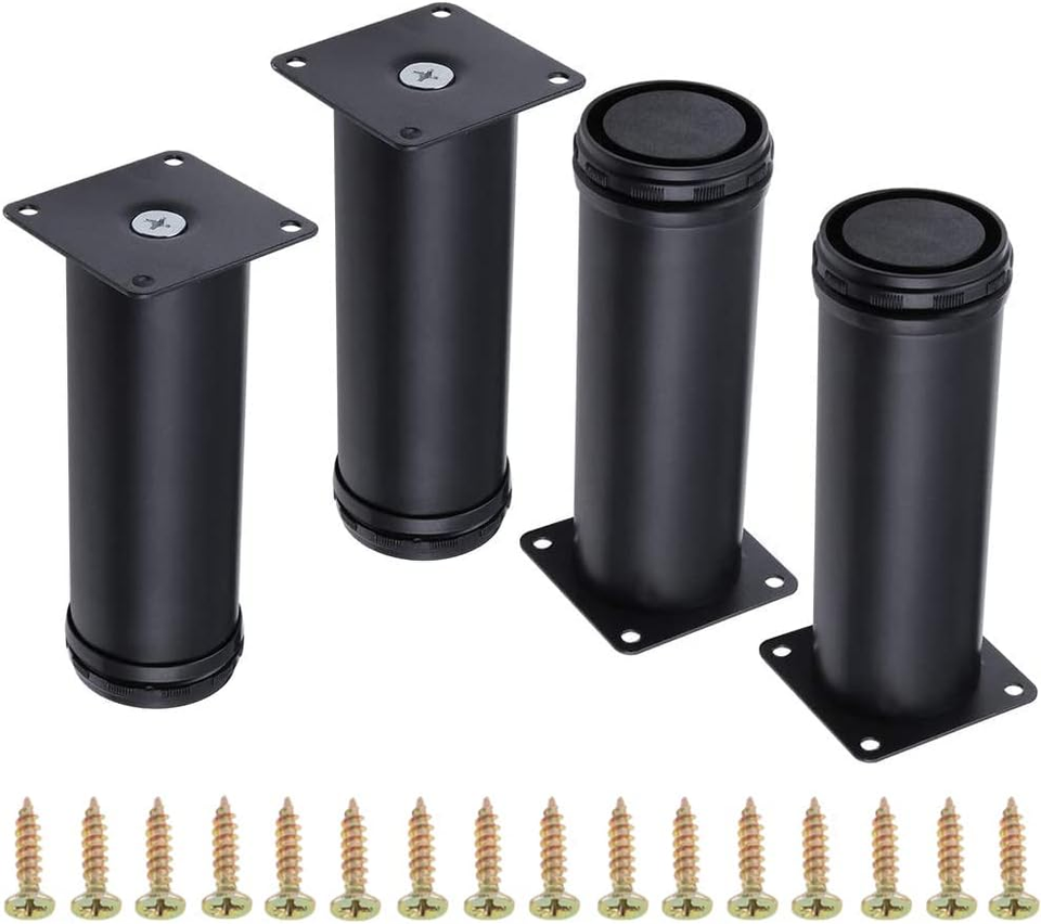 Stainless Steel Furniture Legs Adjustable Kitchen Legs Black Metal r eBay