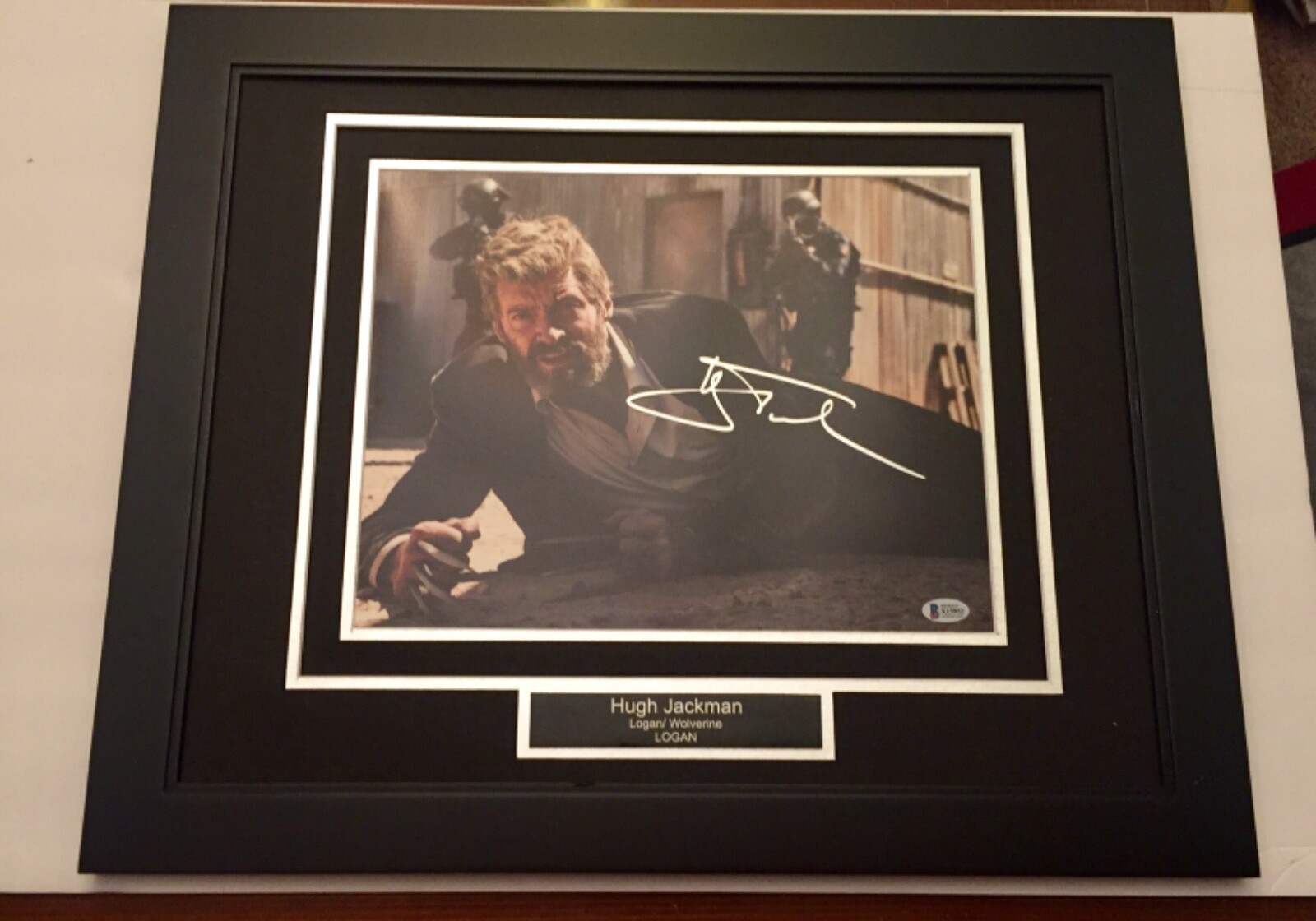 Ben Affleck Autographed Signed Hugh Jackman Framed 11x14 photo X-men Logan BAS Beckett 