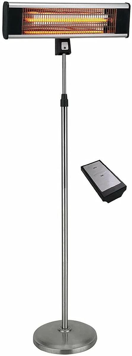 Eden Branch 120-Watt Adjustable Height Standing Electric Patio Heater +  Remote | eBay