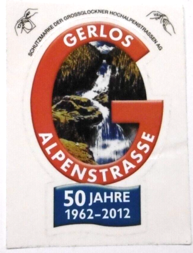 Souvenir-Aufkleber Gerlos Alpenstraße 50 Jahre 1962- 2012 Grossglockner Plakette - Bild 1 von 3