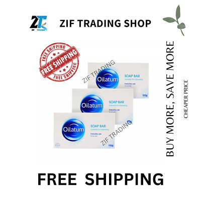 3X 100g OILATUM Daily Soap Bar For Dry Skin Cleansing To Moisturizes Protects