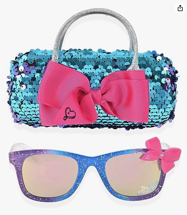JoJo Siwa Kids Sunglasses with Matching Glasses Case and UV