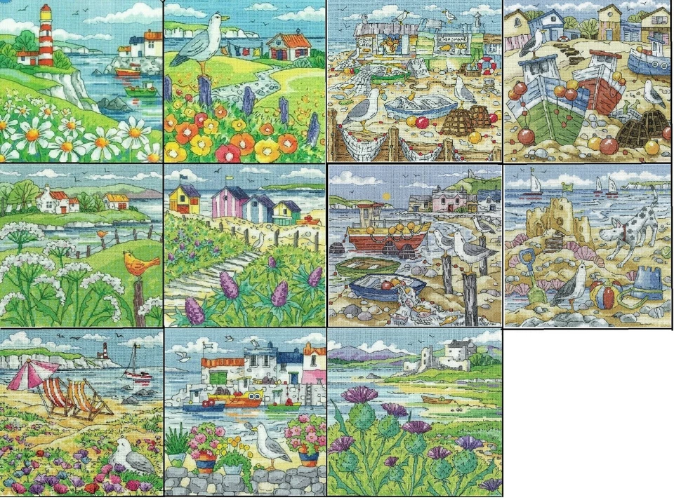 Heritage Crafts Cross Stitch Kit - By the Sea - Shore