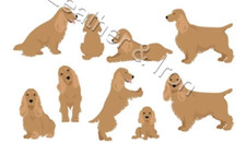 New Cocker Spaniel Dog Design Vinyl Checkbook Cover Dogs