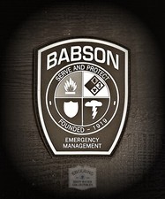 Babson College PD Emergency Management Unit PVC Hook And Loop patch