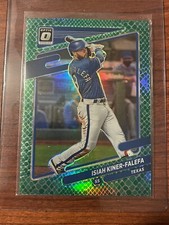 ISIAH KINER-FALEFA #'d /88 - 2021 Optic Green Dragon Prizm #116 Rangers/Yankees