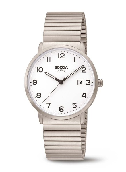 Boccia Titanium 3660-01 Herrenuhr Titan-Flexband Arabische Ziffern Ø39Mm-image