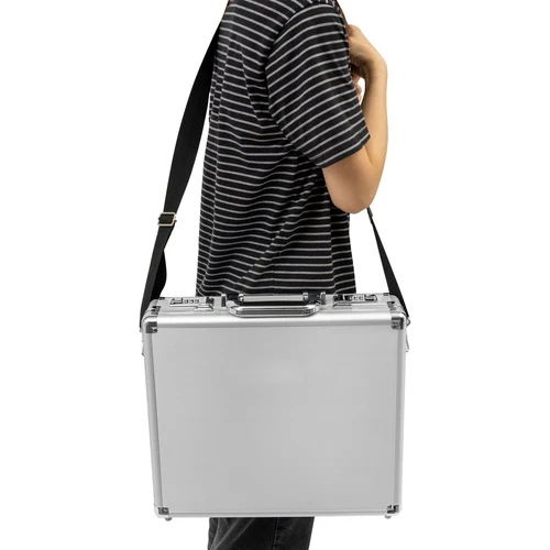 Maletín rígido de aluminio de gran capacidad con cerradura de combinación con bolsillo - Imagen 4 de 17