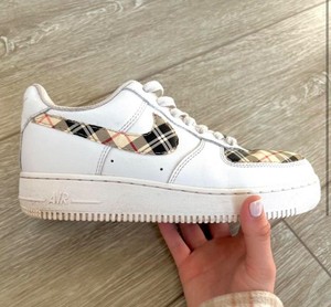 Nike Air Force 1 Personalizado Diseño a cuadros escoceses para mujeres  zapatos talla 7 -! Excelente Estado | eBay
