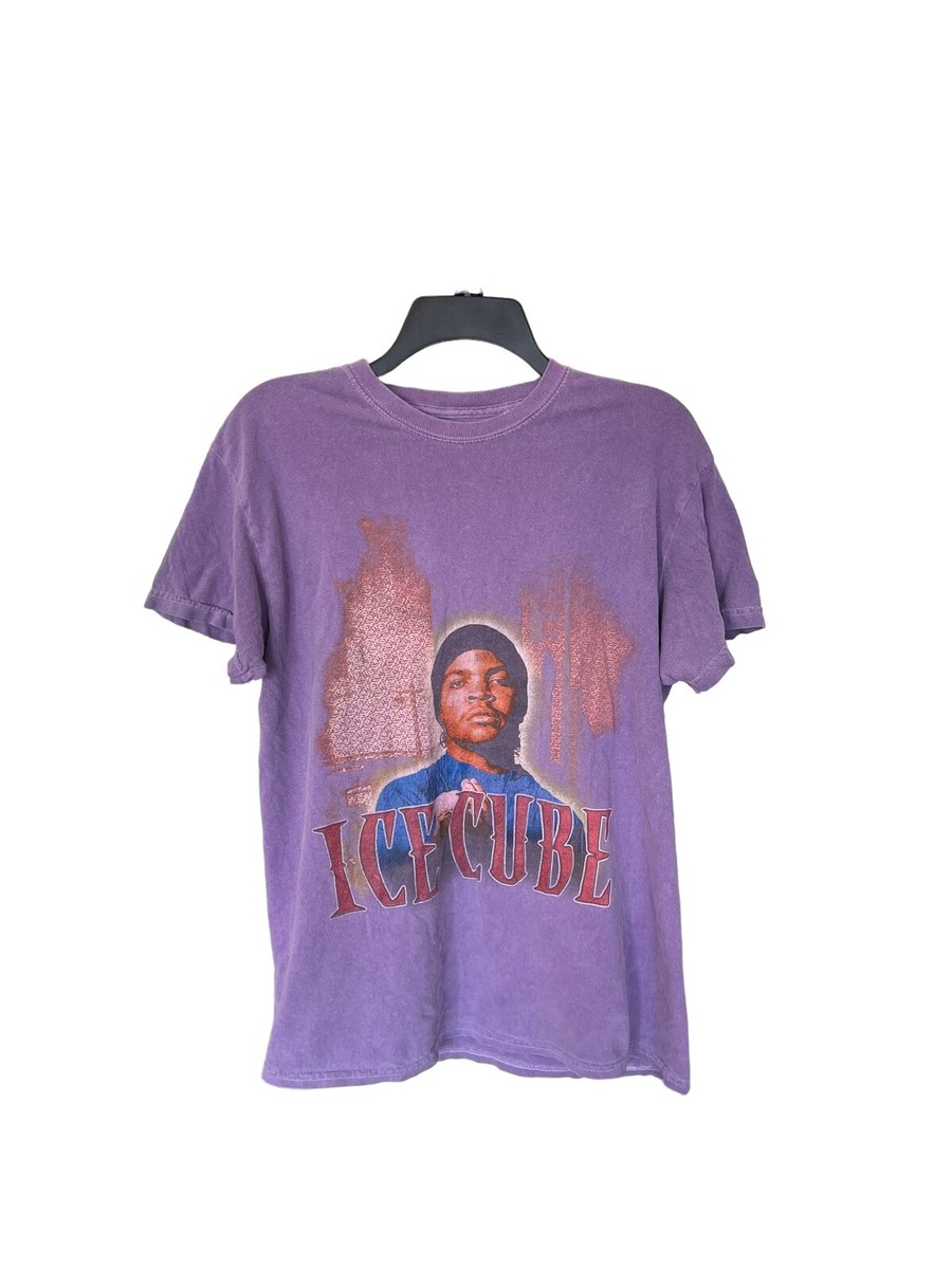 Ice Cube T Shirt Vintage Distressed Look Purple Unisex Adults Size
