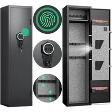 Kavey 3-5 Biometric Gun Safe, Rifle Gun Safe with Adjustable Gun Slots 