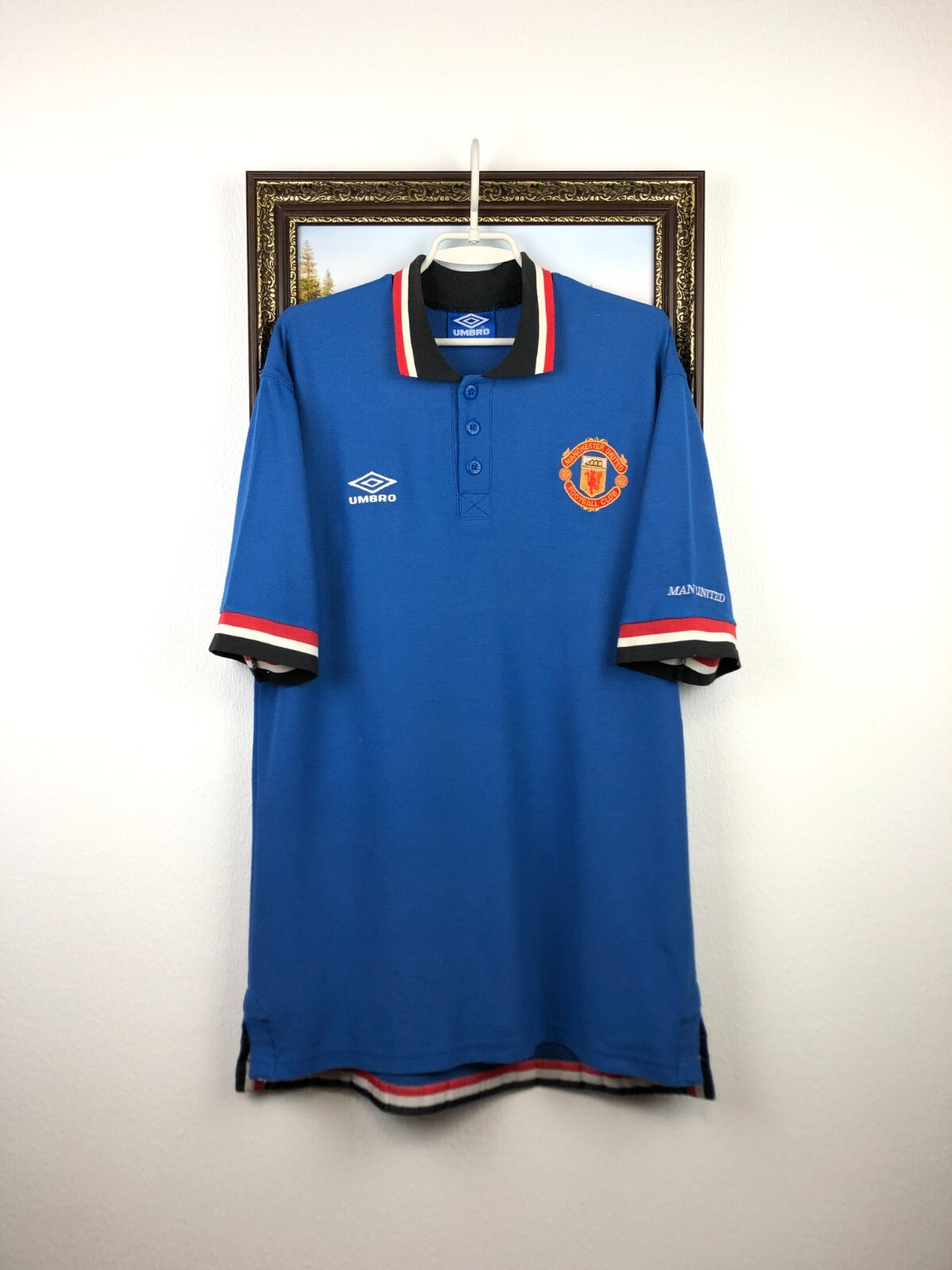 Vintage 90's Manchester United Umbro Football Shirt Soccer Jersey Mens Size XL