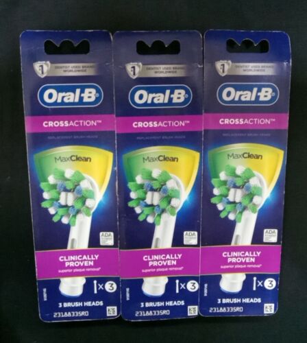✨️(3x) Oral-B: Cross Action (EB50/3) Brush Heads Refill- 3 Pack - 第 1/2 張圖片