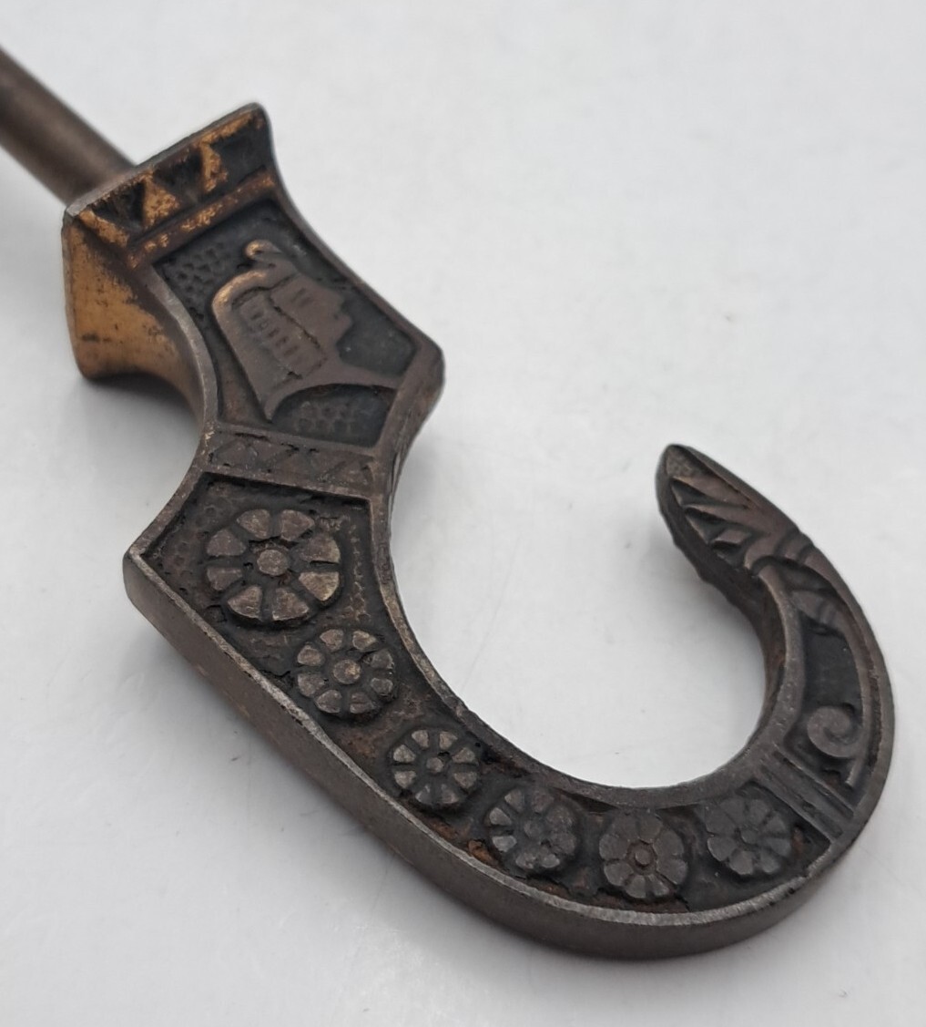 Antique Plant Light Ceiling Hanging Hook Vintage Cast Iron Bird Cage Hardware 