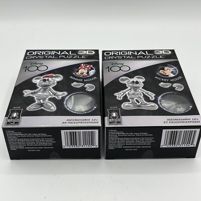 DISNEY 100 BePuzzled MICKEY+MINNIE MOUSE Original 3D Crystal