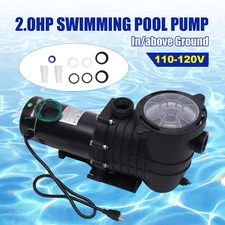 2.0 HP Swimming Pool Pump 110 Volt Outdoor Above Ground Strainer Motor Spa Water