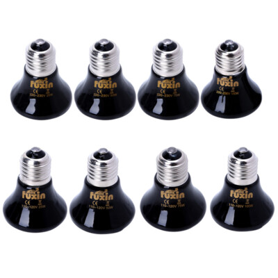 Reptiles Emitter 25/50/75/100W Ceramic Heater Bulb for Brooder Coop Lizard Snake