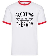 Scooting Is My Therapy - Mens Ringer - Scooter Scoot Bike E Push