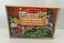 Melissa  Doug 15 Vehicle Magnets in a Box NEW SEALED Bus Tractor Trailer Police