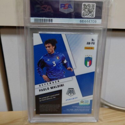 Panini Paolo Maldini Auto PSA 10 AC Milan Legend Card Used | eBay