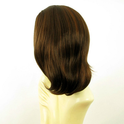 Demi-Perruque (Half Wig) PERUK - Couleur Chocolate Poly Mesh Copper, Longueur Moyenne