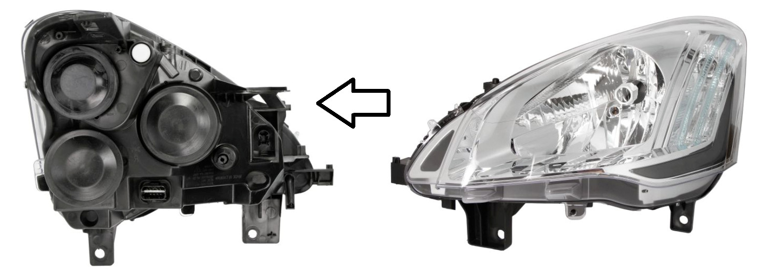 Phare avant gauche électrique Peugeot Partner 2012 2013 2014 2015 avec moteur thermique