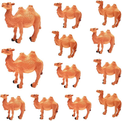 20 Pcs Hand Painted Camel Figurines Miniature Animal Statue Wildlife Bactrian Ca