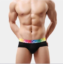 Men Cool Briefs Underwear Sexy Mesh Shorts Solid Underpants Breathable 8 Colors