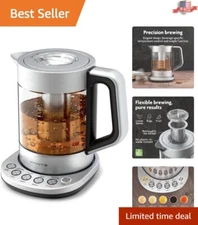 Stainless Steel Electric Kettle with Infuser: 1.5L Temp Control Brew Master