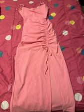 Zara women's long pink party dress size M