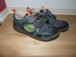 clarks velcro trainers