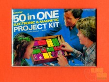Science Fair 50 in 1 Electronics kit box art 2x3" fridge magnet Radio Shack