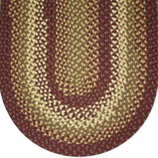  BURGUNDY BASKET WEAVE BRAIDED AREA RUGS By COLONIAL RUG--MANY SIZES! 836