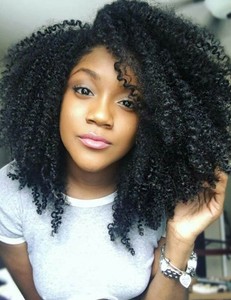 Afro Kinky Curly Clip In Hair Extensions Brazilian Remy Virgin