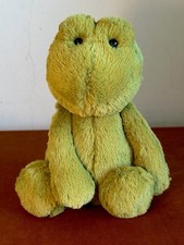 Jellycat Medium Bashful Frog Small Eyes Rare Retired Green Frog Soft Toy Plush