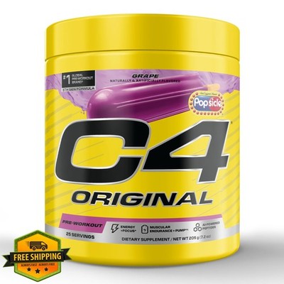 C4 Original Pre Workout Popsicle Grape 25 Servings