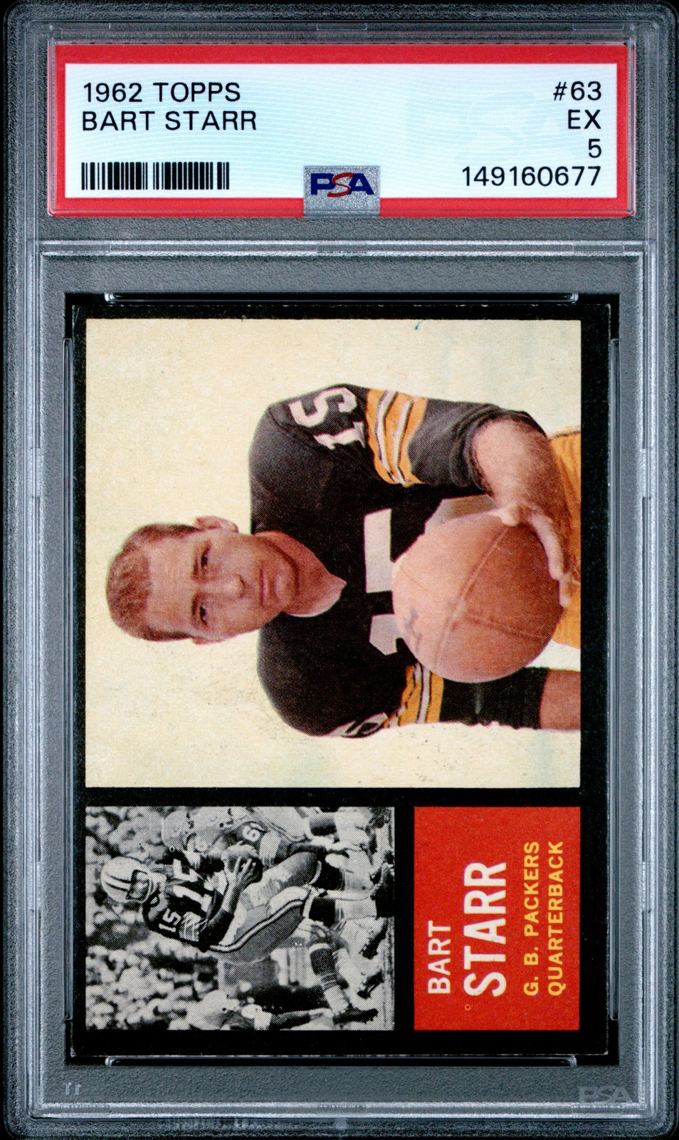 1962 TOPPS #63 BART STARR PSA 5