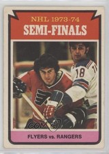 1974-75 O-Pee-Chee Walt Tkaczuk Flyers vs Rangers #213 0b3