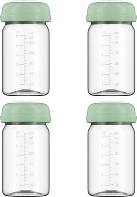 4 PACK - Wide Neck Breastmilk Storage Bottles for Spectra S1/S2 SG Motif Luna