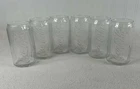 Set of 6 Vintage Coca-Cola Can Shaped Clear Glass 12 oz Drinking Glasses Coke