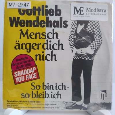 Gottlieb Wendehals   Mensch Ärger Dich Nich, 7'' Vinyl (F/G+), M7-2747