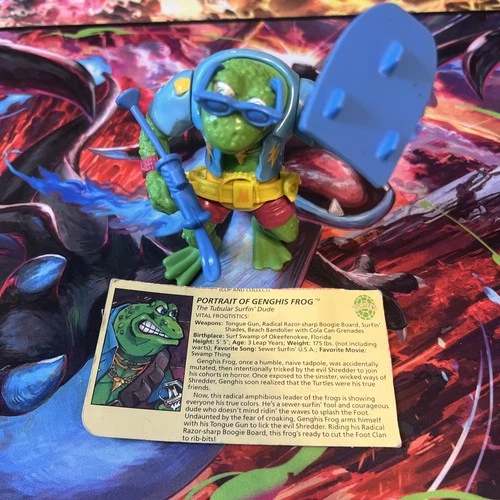 100% Complete 1989 Genghis Frog TMNT Teenage Mutant Ninja Turtles Vintage Figure
