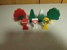 Thomas Wooden Railway Lot of Accessories Trees and Signs VG Condition