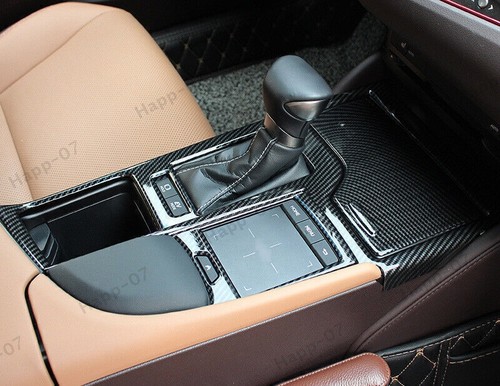 Carbon Fiber Center Console Gear Shift Panel 2pcs For Lexus ES250 300h 350 19-23 - Picture 4 of 11