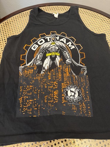 Batman Gotham Vintage 90s Batman 1992 Gotham Public Works XL Graphic Tank Top