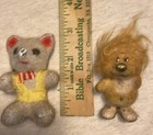 Vintage Fuzzy Flocked Animal w/ Fuzzy Hair - Flocked  Mice - Lot of 3 — photo 6