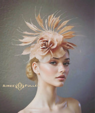 Kentucky Derby Fascinator Royal Ascot Hat Rose Dusty Pink Blush Melbourne Cup